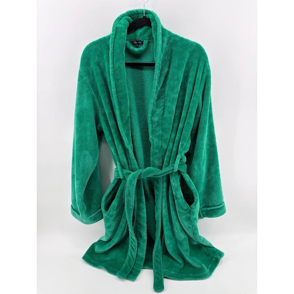 Just Love, Green Fleece Robe, Women's Size Medium, Pre-Owned